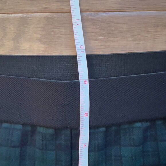 Talbots Soho Leggings Size 4P Petite Simple Plaid Green Black - Picture 6 of 9